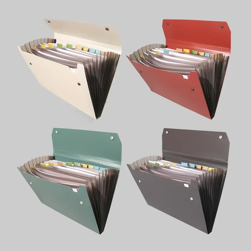 Expandable Accordion File Folder 13 Pockets - 13칸 A4 사이즈 확장형 파일 정리함,