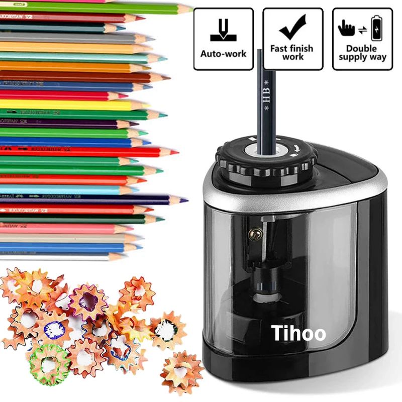 Electric Pencil Sharpener Usb - 전동 연필깎이, 자동 작동, 배터리 작동