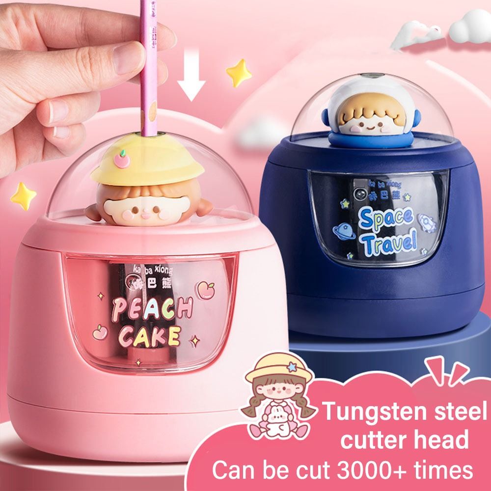Electric Pencil Sharpener Usb - 귀여운 만화 배터리 충전 전기 연필