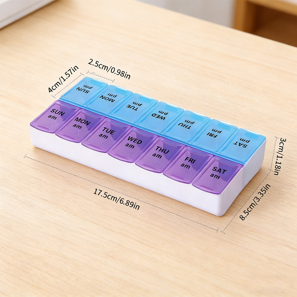 14개의 칸막이가 있는 독립형 알약 케이스 휴대용 약통 - Stationery 리뷰 및 가격