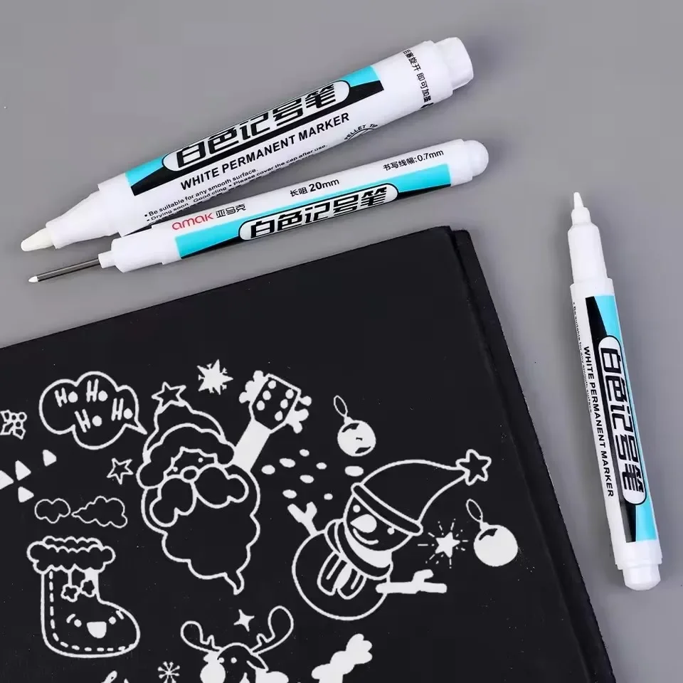 0.7/1.0/2.5MM 흰색 영구 마커 펜 마커 페인 - Stationery 리뷰 및 가격