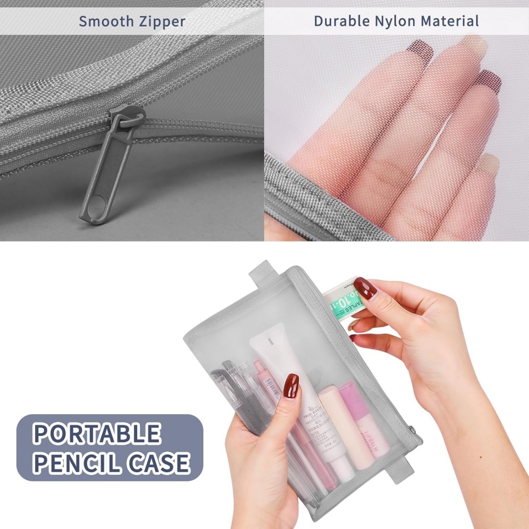 휴대용 사무용품 주머니 투명 시험 연필 주머니 메쉬 지 - Clear Mesh Pencil Pouch For Exam 리뷰 및 가격