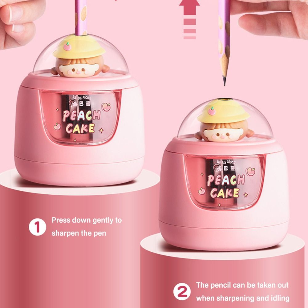 귀여운 만화 배터리 충전 전기 연필 깎이 스위치 자동  - Electric Pencil Sharpener Usb 리뷰 및 가격